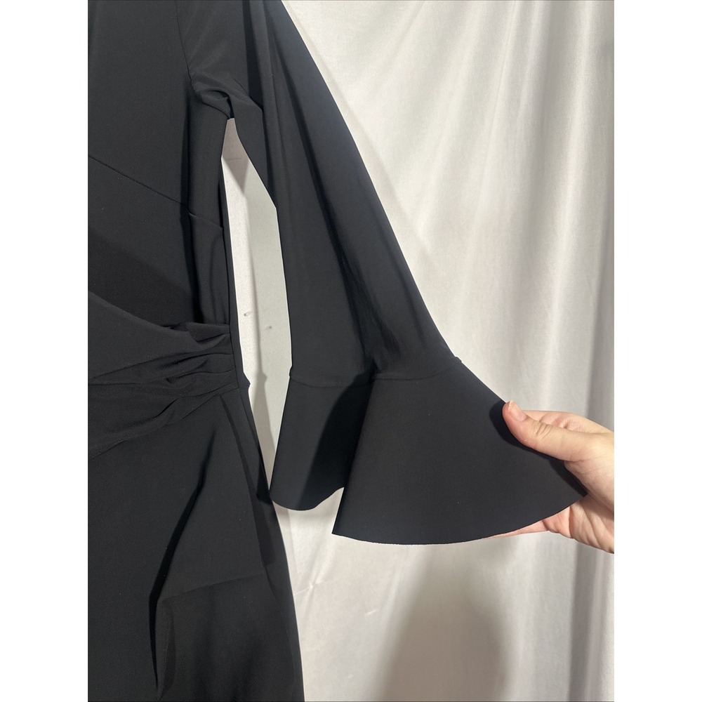 NWT $995 Chiara Boni La Petite Robe [ 52/ 16 ] Zalfa Ruched Gown in Black Q1257 - Picture 13 of 16